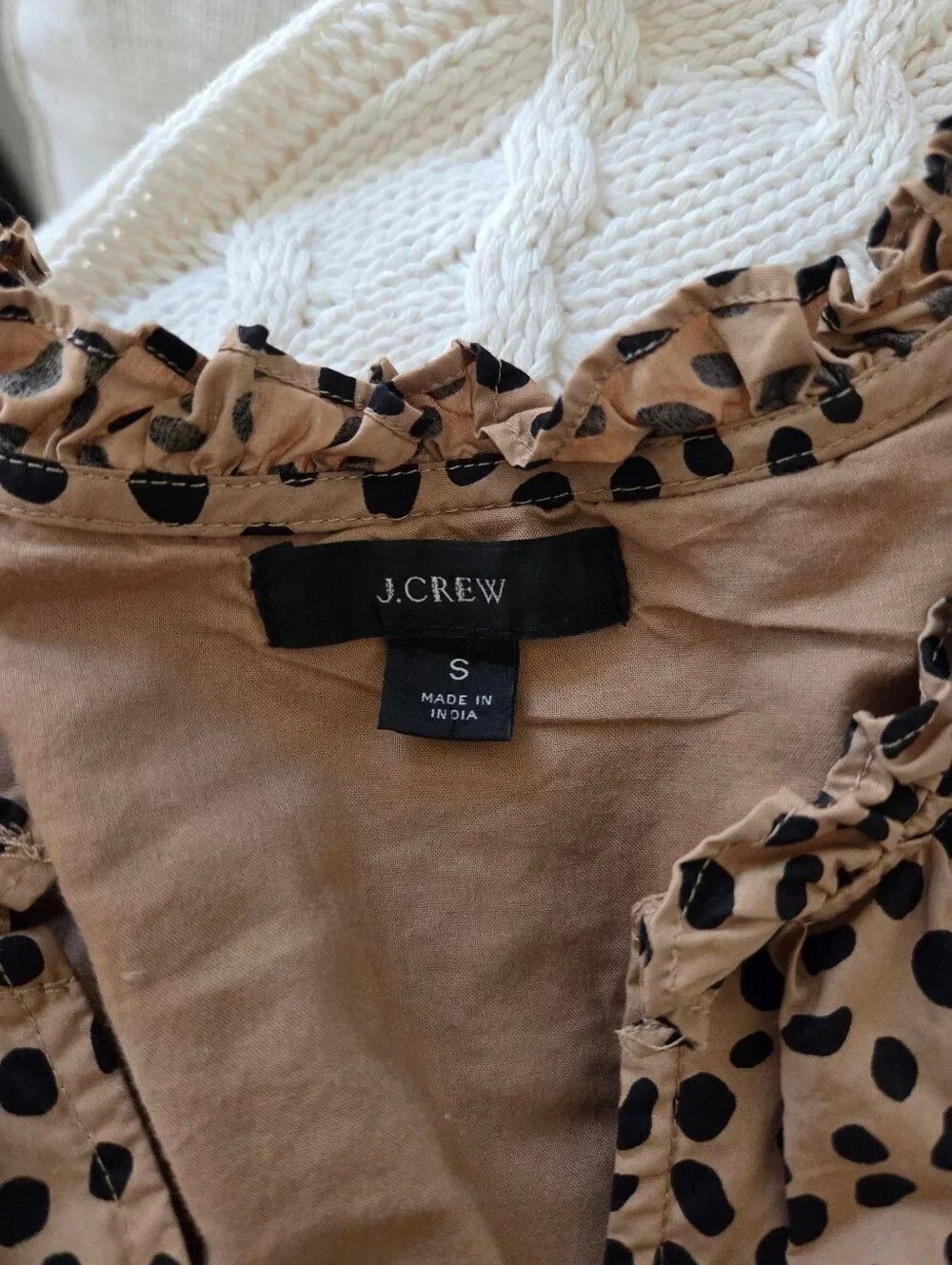 J.Crew Ruffleneck Tiered Popover Mini Dress SZ S
